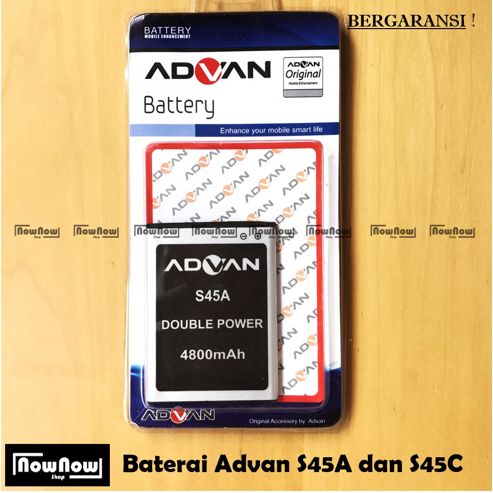 Baterai Advan S45A S45C Original Double Power Batre Batrai Battery HP