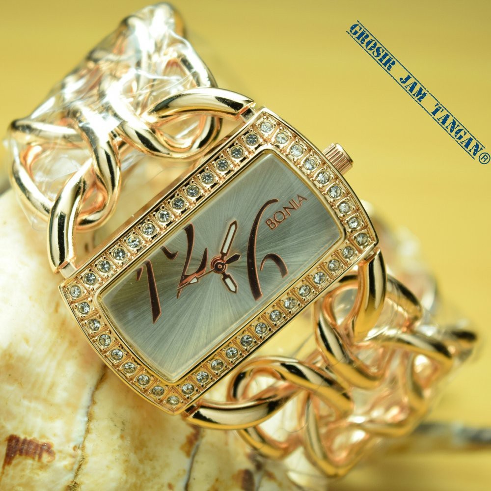 JAM TANGAN WANITA BONIA MEWAH SYAHRINI RANTAI KEPANG