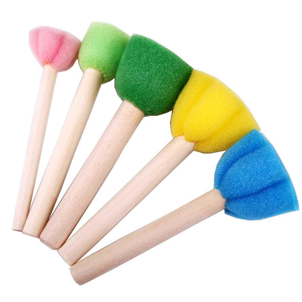 FoxMind Mainan Anak Sponge Stamp Flower Brush 5 PCS - F697