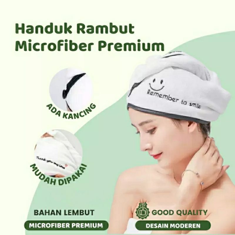 HANDUK TURBAN MICROFIBER - HANDUK KERAMAS CEPAT KERING MAGIC TOWEL RAPID DRY HAIR TURBAN