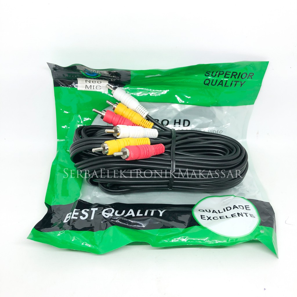 Kabel 3-3 Audio Video AV 3 RCA Male to 3 RCA Male 5meter