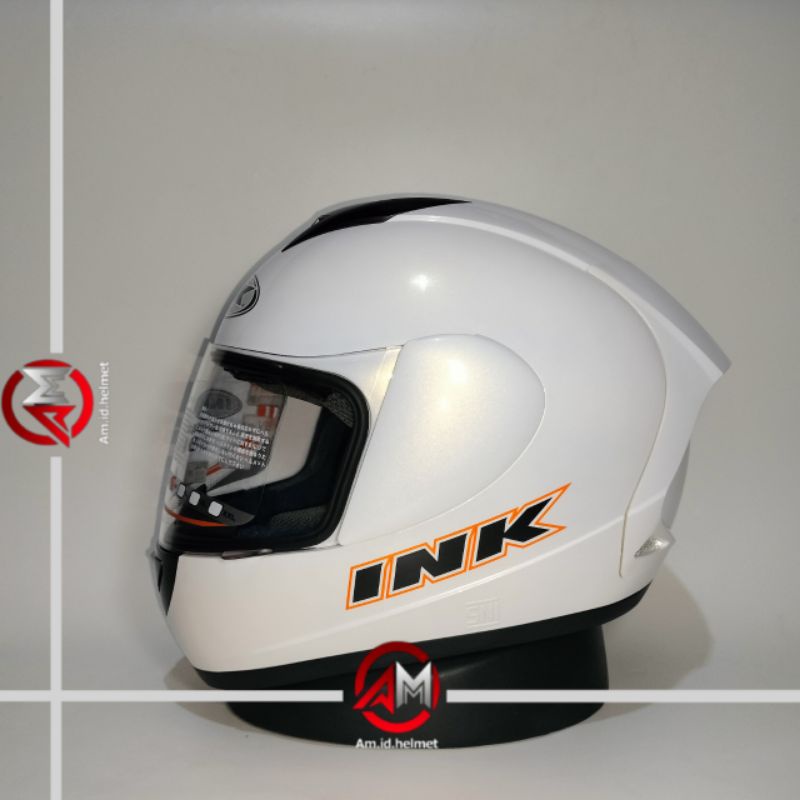 HELM INK CL MAX SOLID WHITE INK HELM CLMAX CL-MAX POLOS WHITE INK FULL FACE
