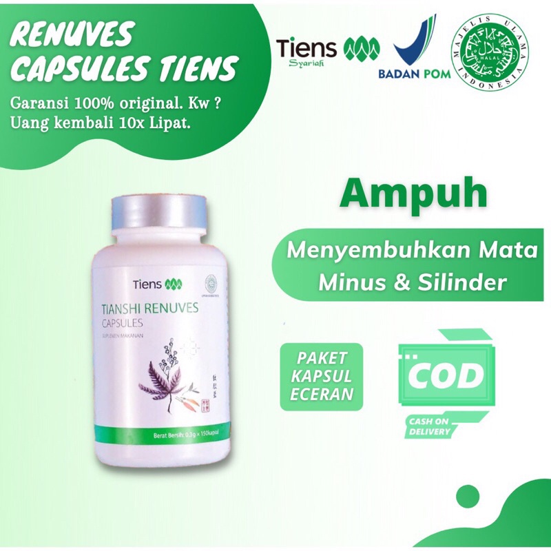 ECERAN Renuves Tiens Obat Mata Minus Silinder Katarak Rabun Jauh Dekat Murah Pembersih Paru Paru Per