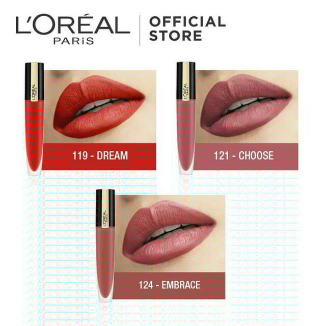 Loreal paris liquid lipstik matte rouge signature makeup