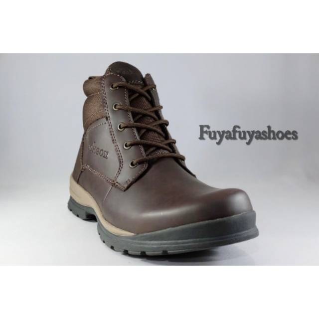 Sepatu Boots Pria Jackson Original WING 1JC Casual Boots Coffee