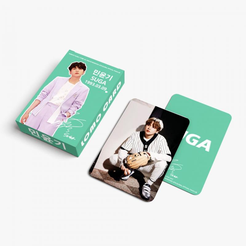 55pcs / Set Kartu Lomo Foto Kpop BTS JIMIN RM SUGA JHOPE JIN Untuk Koleksi Fans