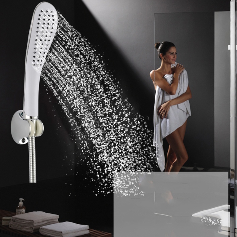 Gro Kepala Shower Bahan ABS Desain Lengkung Untuk Kamar Mandi