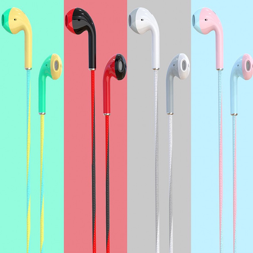 Two-color Macaron Lightweight And Comfortable Wired Headphone