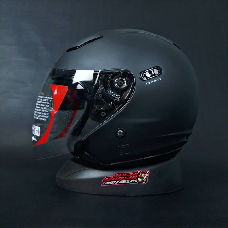 Jual HELM KYT DJ MAXI BLACK DOFF ORIGINAL HELM KYT DOUBLE VISOR KYT