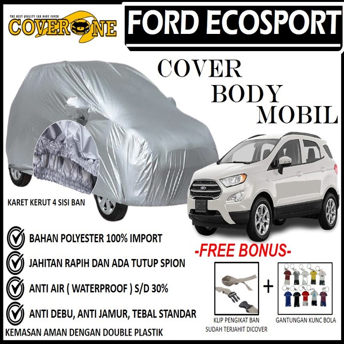 Selimut Sarung Body Cover Mobil Ford Ecosport / Mantel Penutup Mobil Ford Ecosport / Cover Mobil Outdoor Indoor / Selimut Mobil / Sarung Mobil / Cover Mobil Waterproof Anti Air Free Pengikat Ban