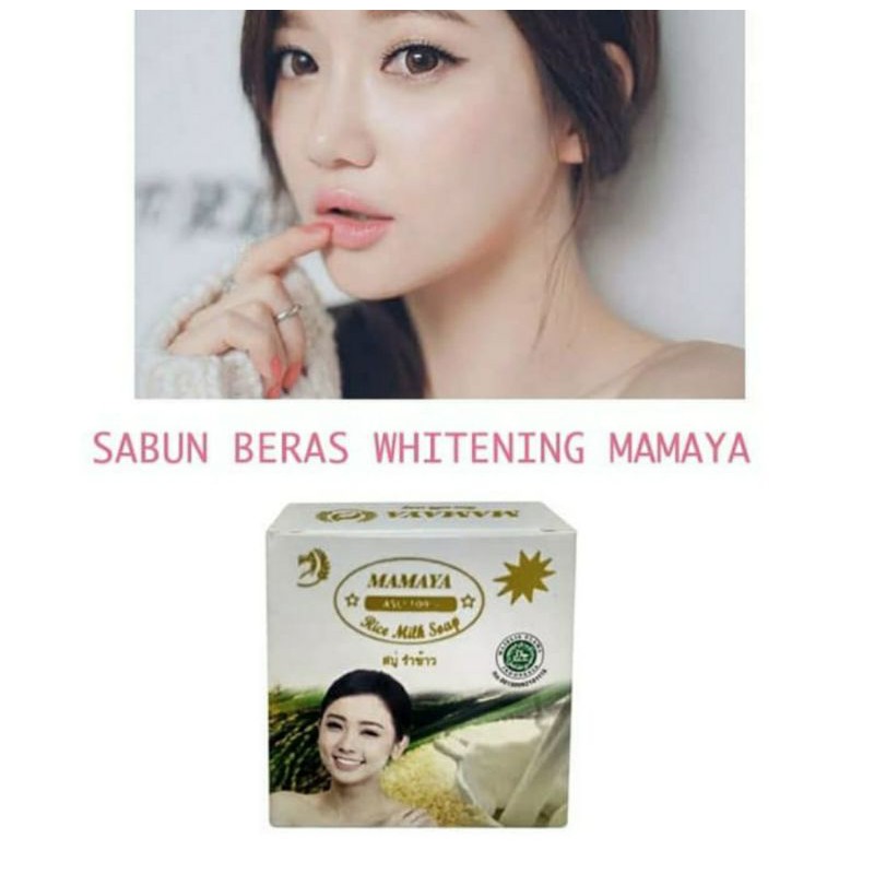 Sabun beras  rice milk soap mamaya 60 grm new Bpom