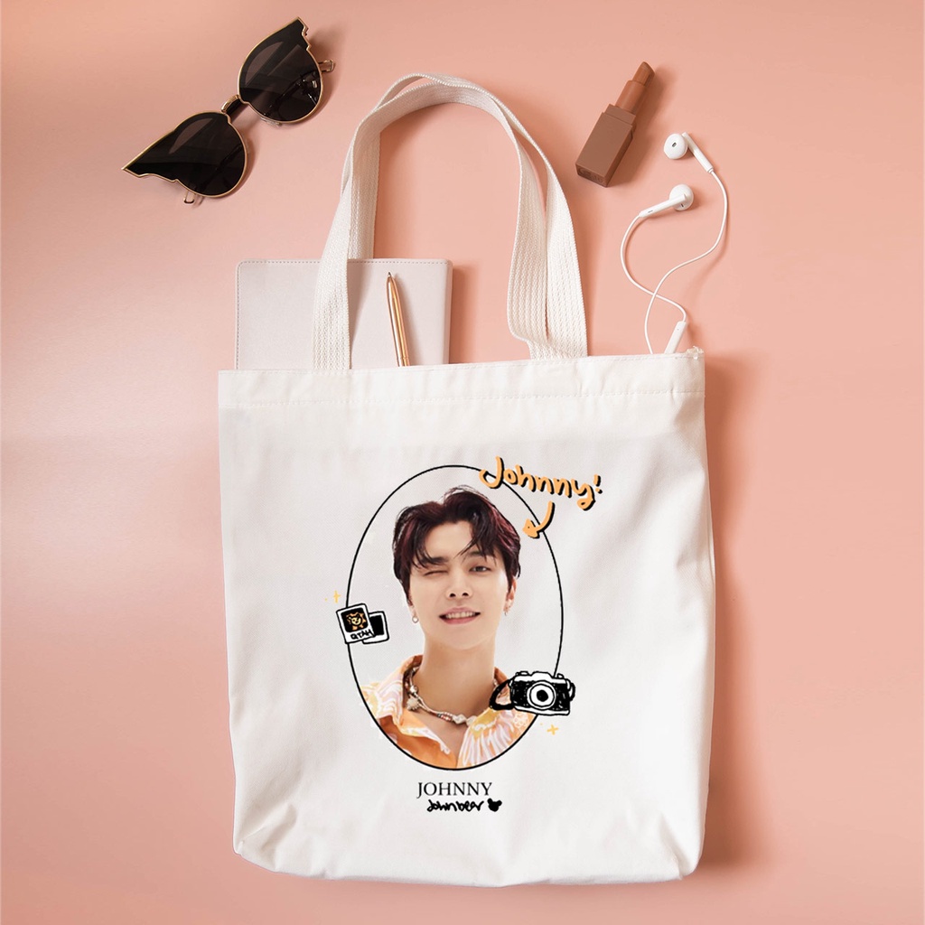 NCT 127 /TOTE BAG Kanvas muka NCT 127 / Korean Fashion Wanita / tas belanja