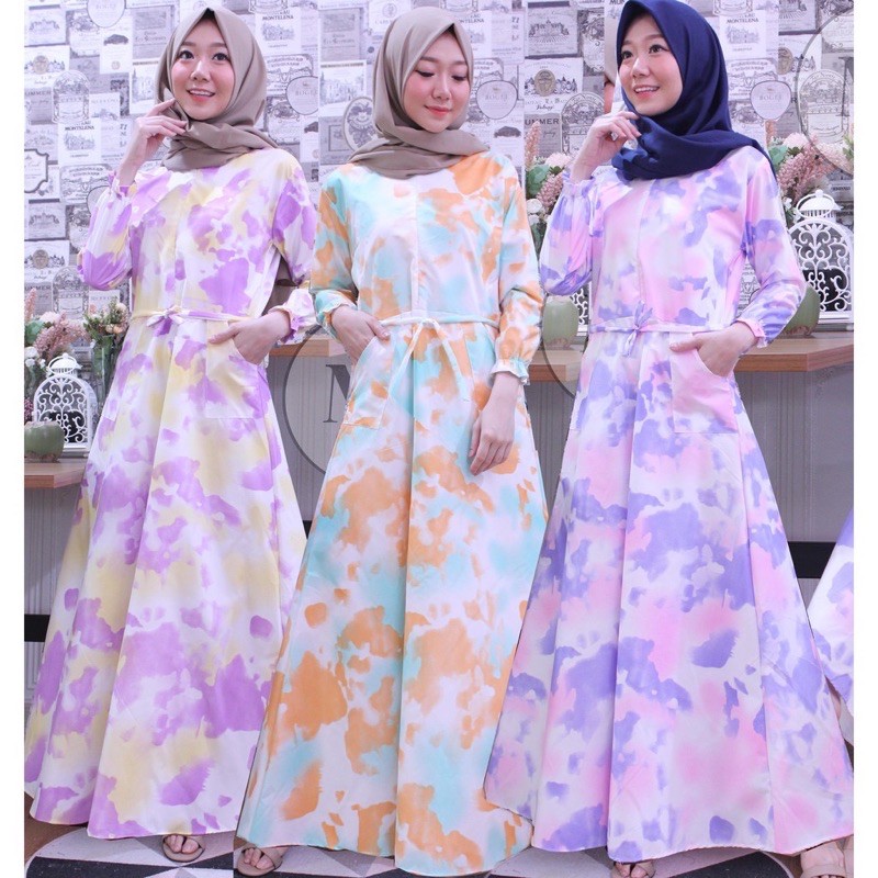 LONG DRESS GALAXY TIE DYE / DRESS MAXY TIE DYE / DRESS MAXY WANITA / GAMIS WANITA / GAMIS TIE DYE