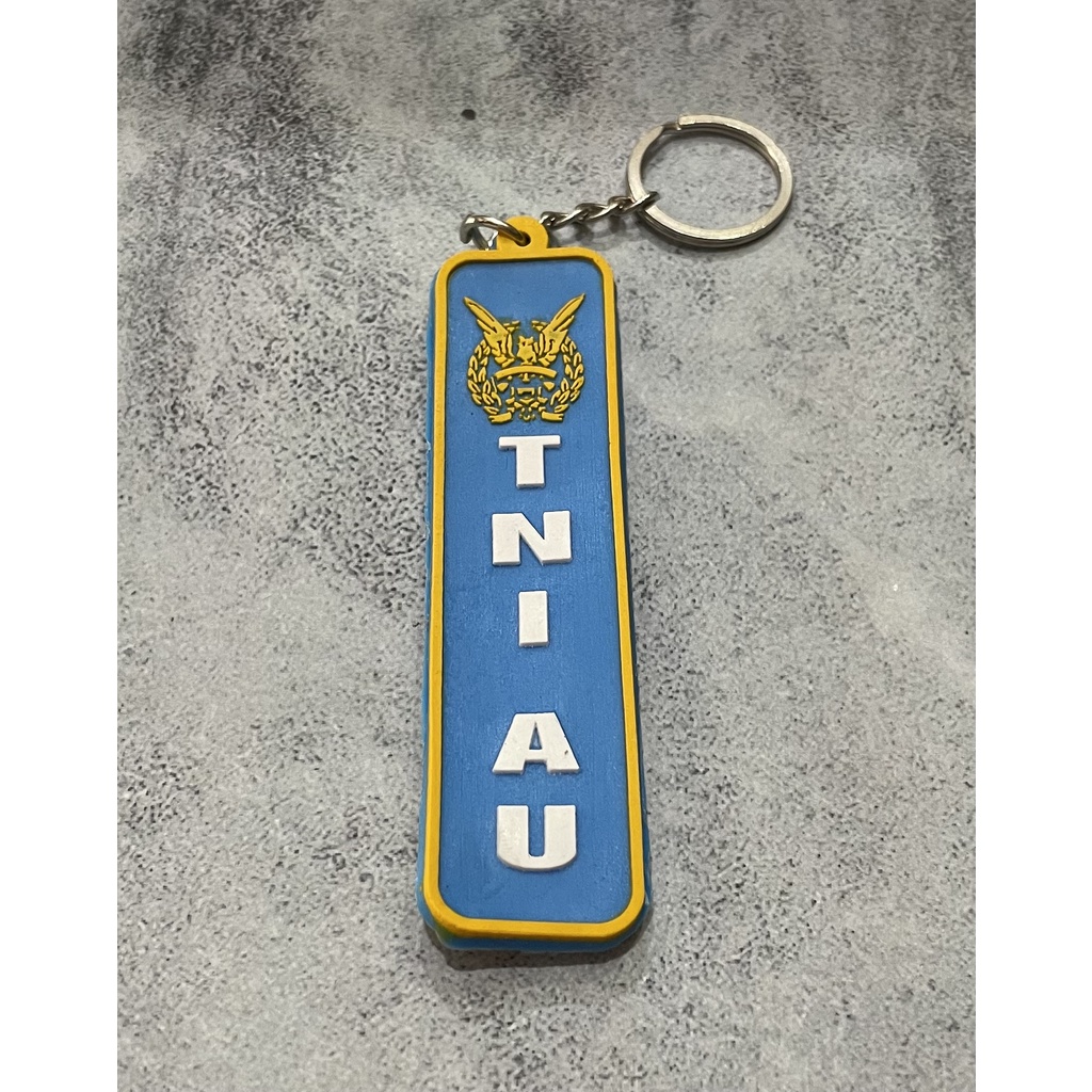 Gantungan Kunci TNI AU (Biru) | Keychain | Gantungan Kunci Karet TNI AU