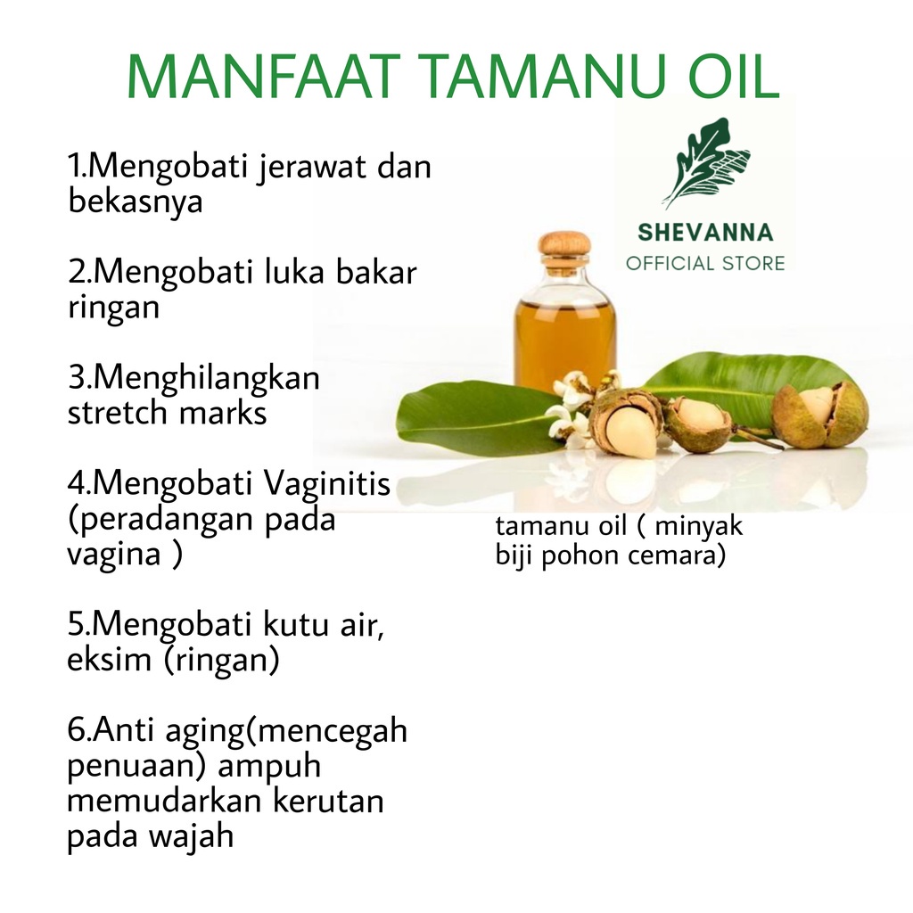 TAMANU OIL/ FACE OIL/ obat penghilang jerawat /penghilang bekas jerawat (bopeng)/ penghilang stretchmarks/ penghilang bekas luka/ penghilang eksim kutu air SEA NATURE BY PICKWORTH