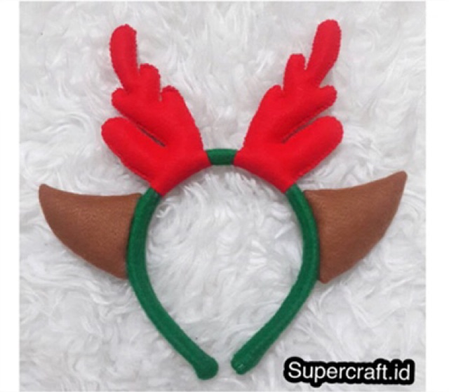 PO 3 HARI Bando Karakter Rusa Tanduk Deer Xmas Merry Christmas Rudolph Topi Natal