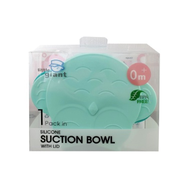 Little Giant Silicone Suction Bowl with Lid