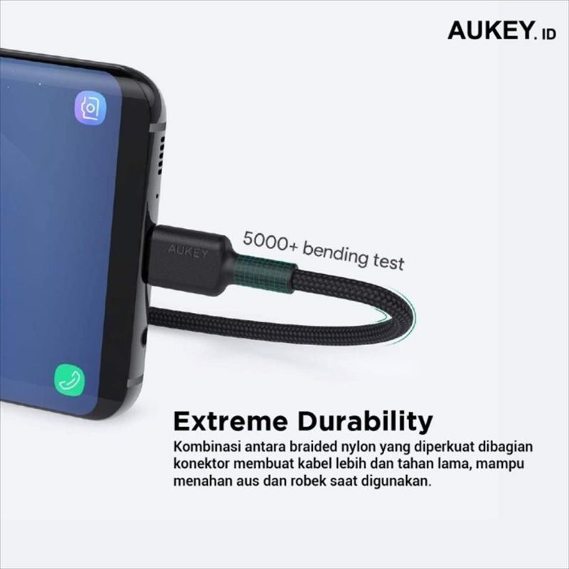 Aukey CB-CMD39 Kabel Charger USB A to Type-C (NO PACKING &amp; NO WARRANTY)