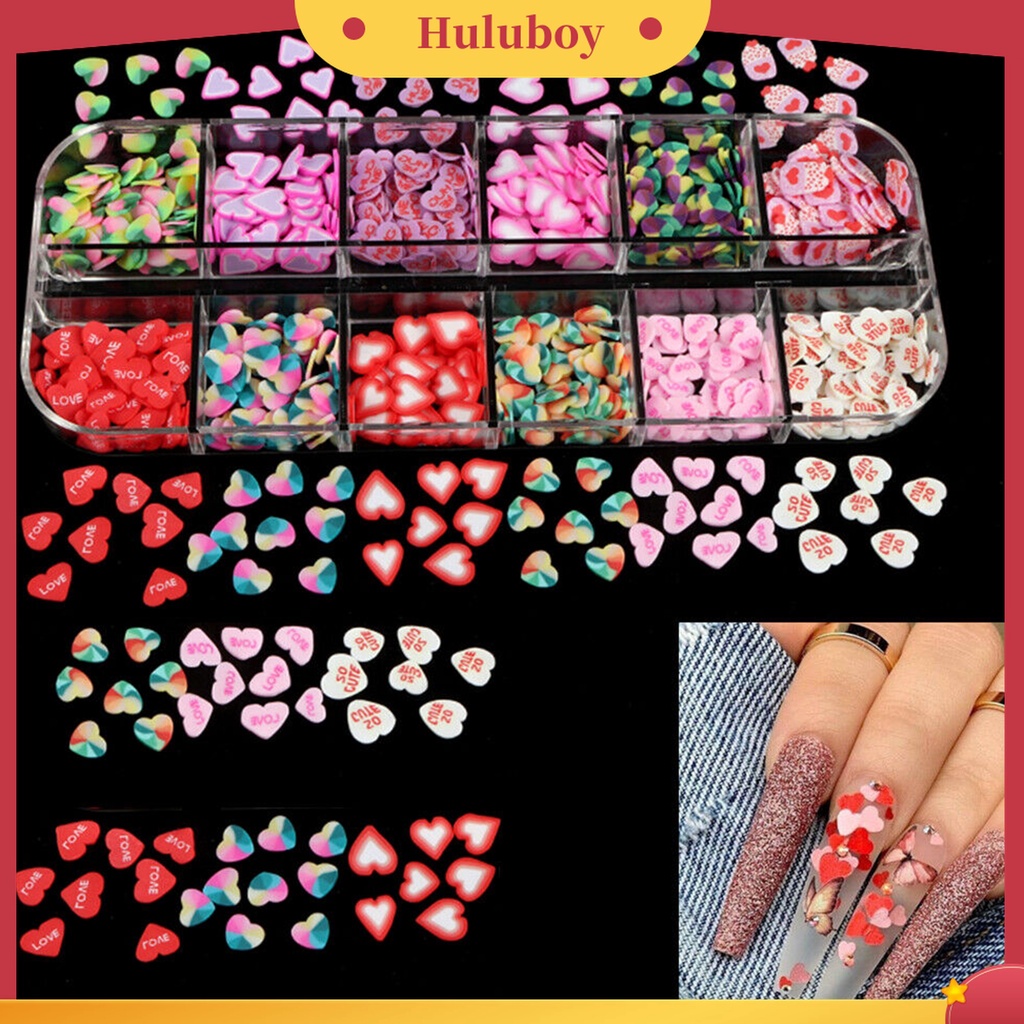 Huluboy Huluboy♡ Stiker Kuku 12 Grid Untuk Nail Art