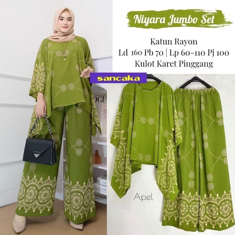 JUMBO / Setelan Wanita Waka Qiwa Jumbo Set By Batik AW Size Jumbo Busui Rayon Tebal - Set Wanita / Setelan Jumbo