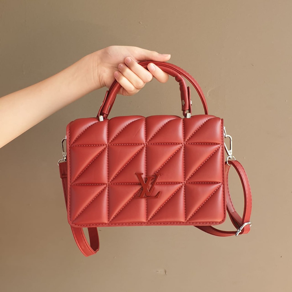 BJ65523 - BLACK/KHAKI/RED/WHITE/YELLOW - TAS SLEMPANG HANDBAG JINJING SALE SQUARE BAG KOTAK ELEGAN IMPOR TAS WANITA FASHION IMPORT MODIS ELEGAN TERMURAH TERLARIS TERBARU BAGSTORE JAKARTA TAS BATAM ZCJ5523