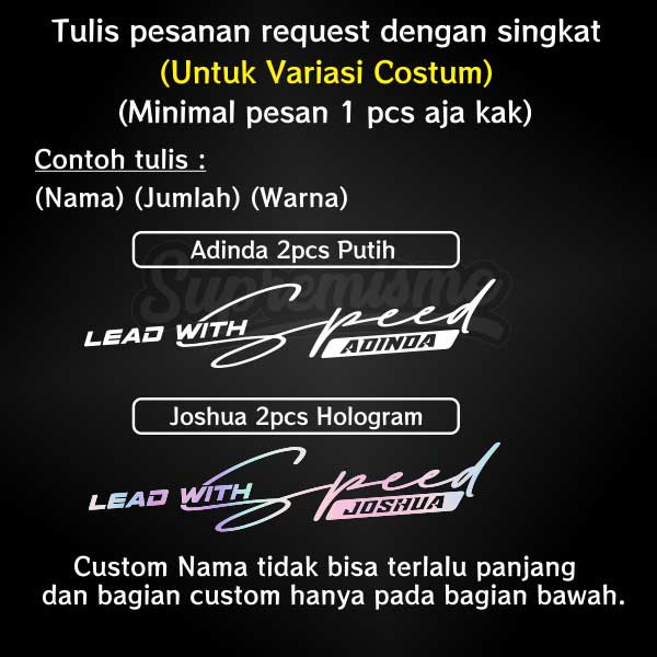 Stiker Vario Lead with Speed / Sticker Motor Lead with Speed Vario CBR Beat / Stiker Signature Vario PCX Scoopy / Sticker Chrome Vario CBR Beat PCX Scoopy Glossy Waterproof / Sticker Hologram Signature Vario CBR Beat PCX Scoopy