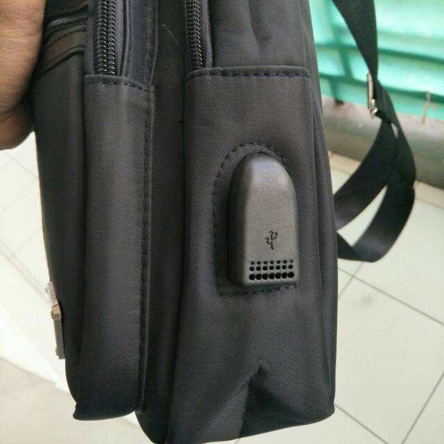 polo super tas selempang waisbag pria tas ipad usb portable original