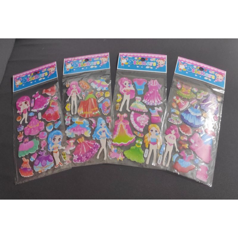 Stiker mainan SK anak perempuan/ 4 pcs  Stiker lucu