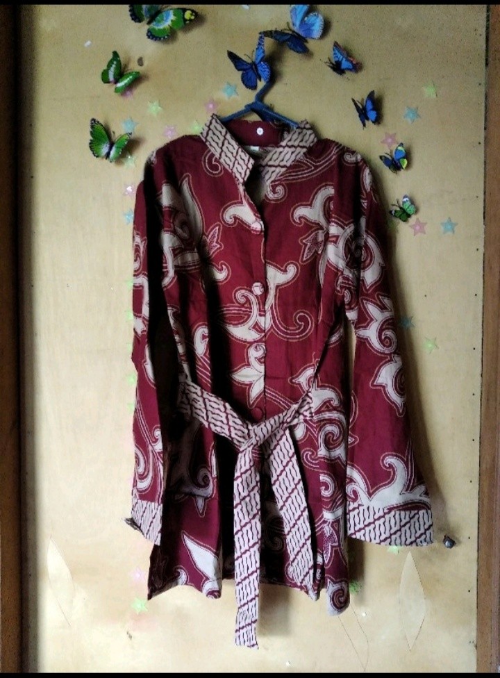 Atasan Batik Dolby Dolbi Dobby Doby Tenun Sutra Tulis Halus Katun Atbm Baron ,sarombit Atasan