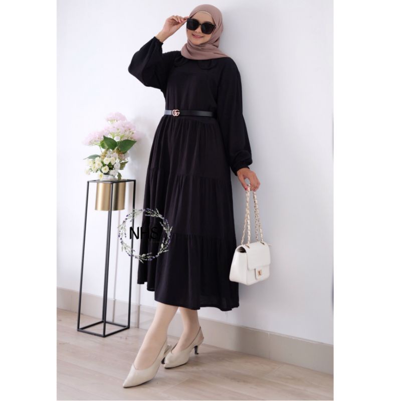 Raisa midi dress jumbo lebar mayung