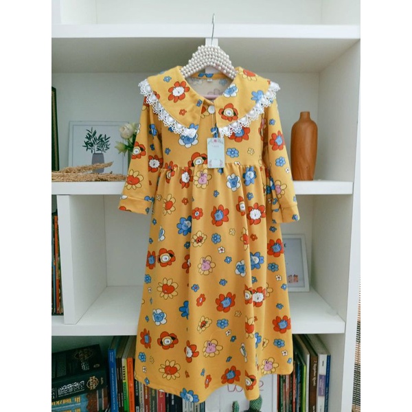 MEETASTORE MOTIF BTS KANCING DEPAN SET BERGO TALI DRESS ANAK DAILY HARIAN 3 4 5 6 7 8 9 TAHUN BATITA