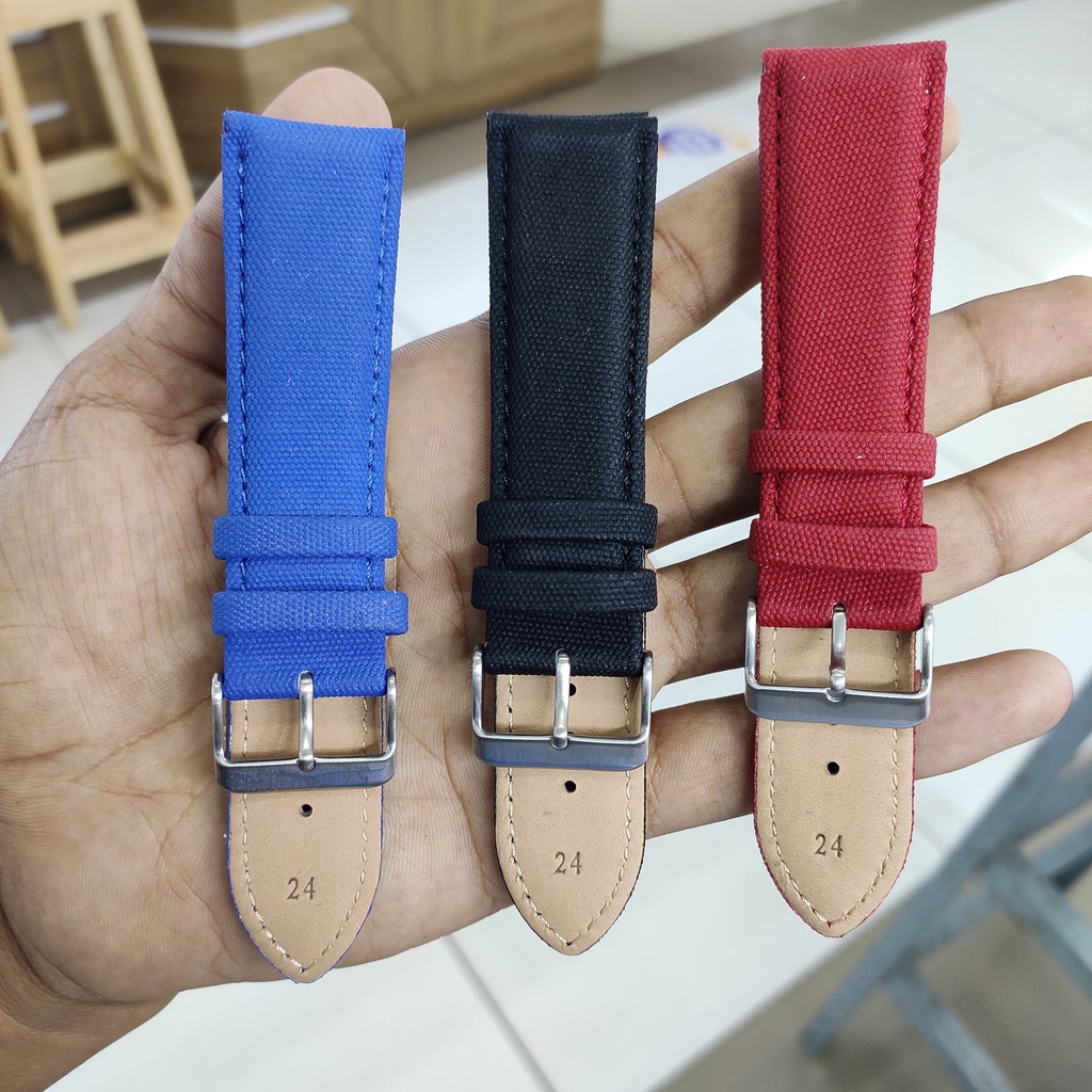 TALI JAM TANGAN STRAP ARLOJI KULIT CANVAS PREMIUM AT1005 ORIGINAL.