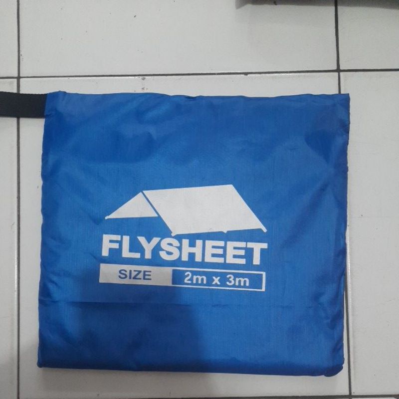 Flysheet 3x2 meter multifungsi shelter pelapis tenda bivak