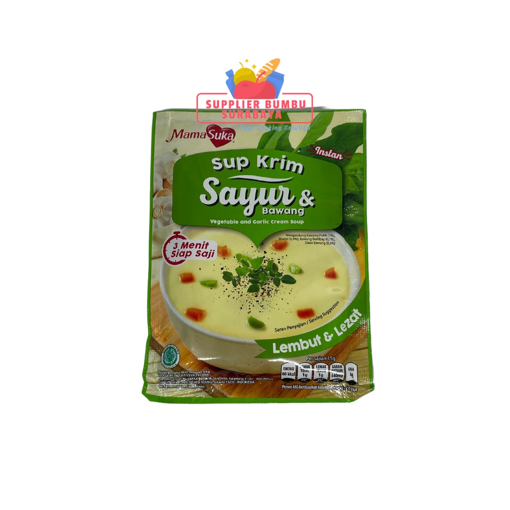 MamaSuka Mama Suka Sup Krim Ayam Jamur Jagung Instan / Instant Cream Soup 55g