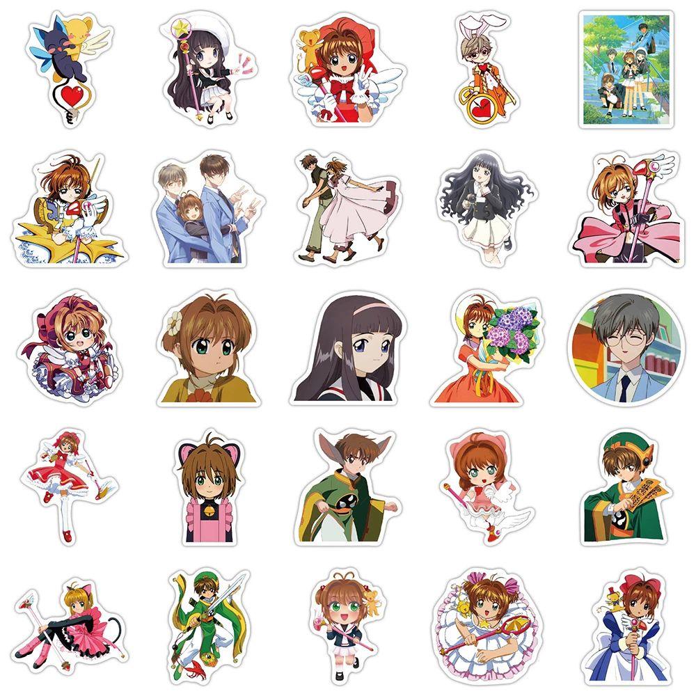 Lanfy Card Captor Sakura Bagasi Kreativitas Laptop Alat Tulis Stiker Kartun Ponsel Dekorasi Graffiti Stiker