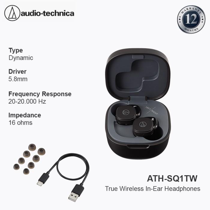 Audio Technica ATH-SQ1TW TWS Bluetooth True Wireless In Ear Garansi Resmi Axindo 1 Tahun