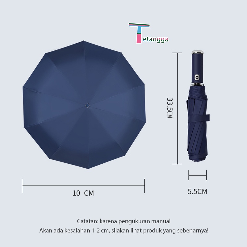 Payung LED Payung Lipat Bahan Pelindung Dari Sinar UV Matahari Dan Hujan Disertai Dengan Senter Tutup Anti UV