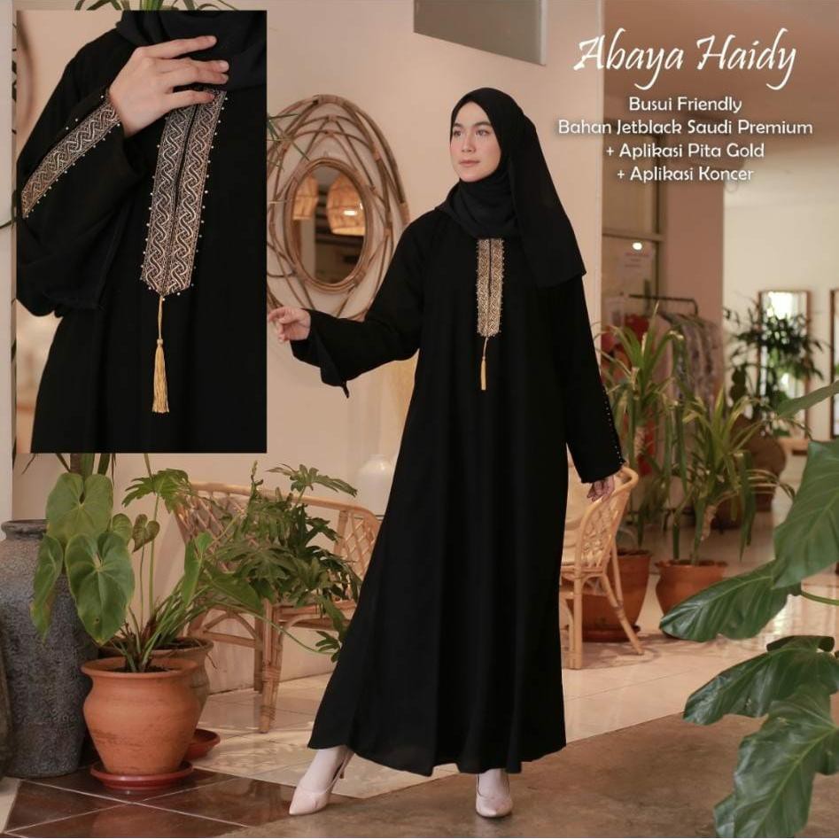 promo-Best seller-dress polos-dresshitam-murah gamis turkey-jubah turkey- busana muslim - abaya remaja terbaru-abaya arab kekinian-abaya turki terbaru-motif sabyan renda umbrela(br296)