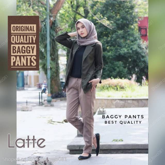 Lagi Tren Ootd Celana Baggy Pants Warna Khaki | Ideku Unik