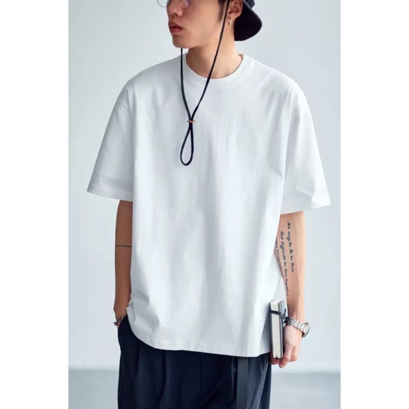 KAOS POLOS OVERSIZE ( VISION ) BAJU DISTRO LENGAN PENDEK BAHAN FOXI MODEL TERBARU