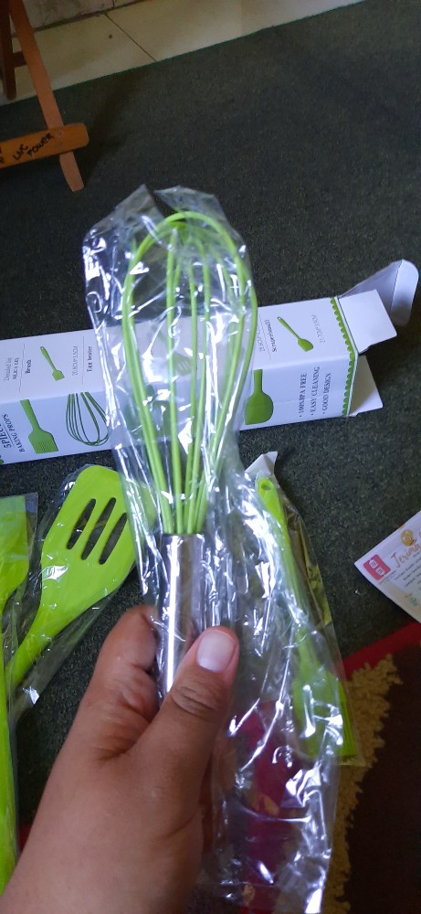 Spatula Silicone Set Sutil Silicon Set 6pcs Peralatan Masak 6in1 Kitchen Utensil Cooking Set Silikon