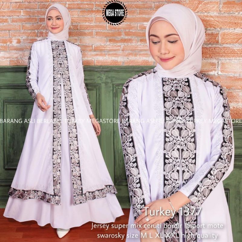 |READY ABAYA TURKEY putih | Baju wanita,pakaian wanita fashion muslimah by Mega store