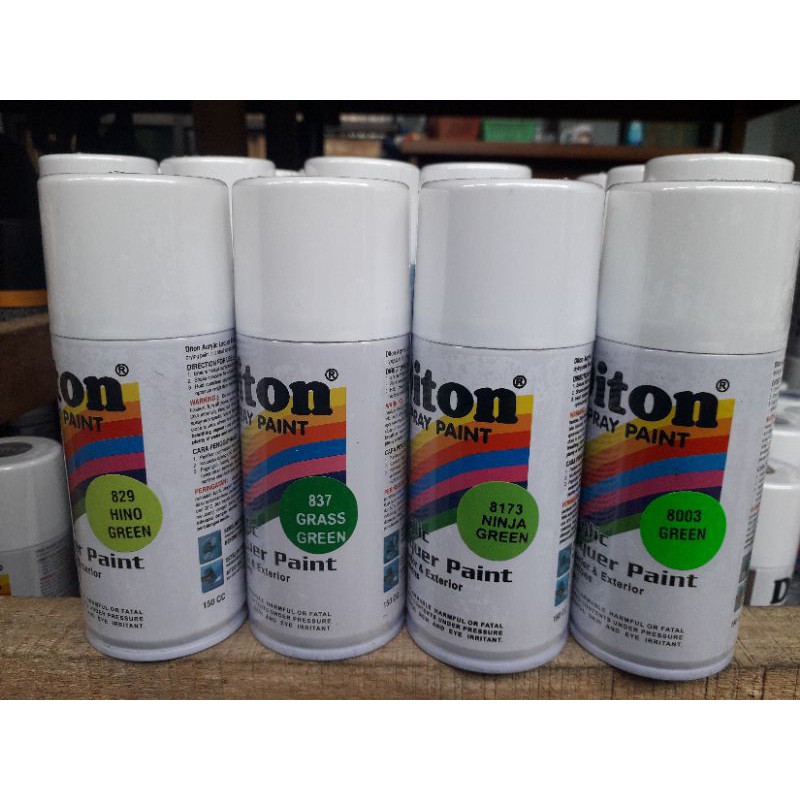New Termurah cat semprot diton hijau ijo muda stabilo hijau rumput ninja hijau putih pernis grey150c