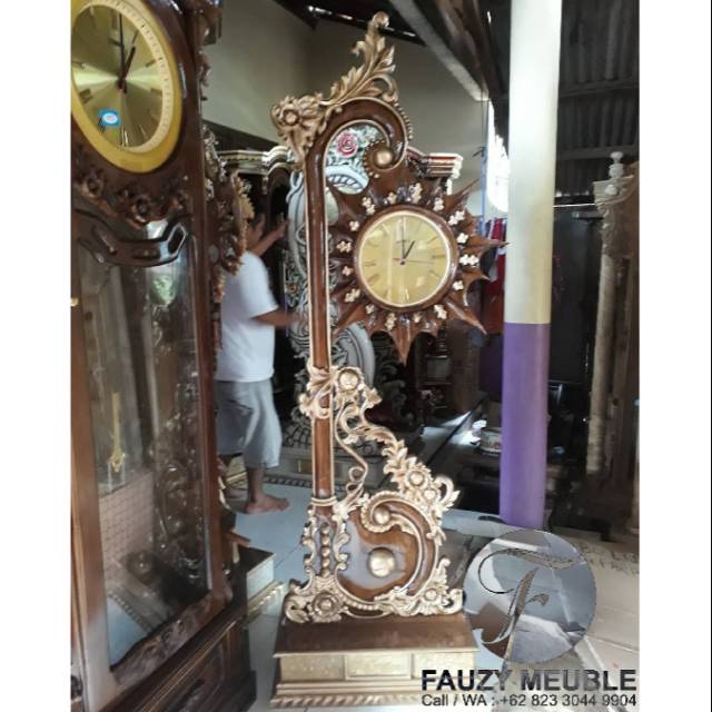 Jam Hias Matahari Jati Jepara ,Jam Hias Matahari Ukiran Jepara Furniture Mebel Jepara