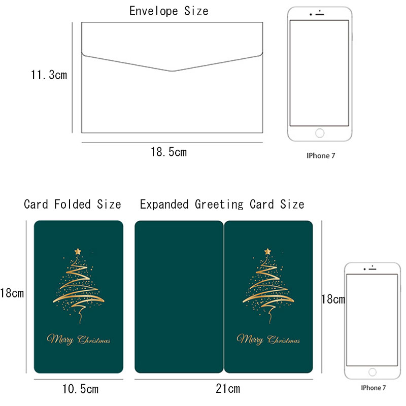 [New Arrival] Creative Bronzing Christmas Thanksgiving Card Superior Quality  Birthday Wishes​​DIY Small Cards with Envelope