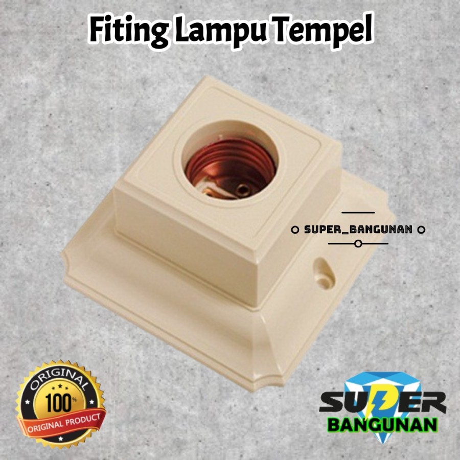 Fiting Lampu Broco Tempel / Fitting Broco Plafon