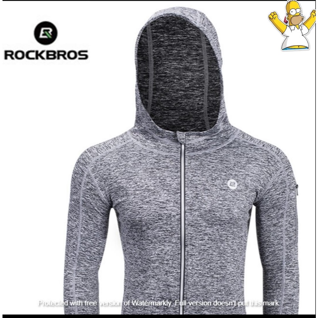 Rockbros LKW007 Jacket Hoodie outdoor gym sepeda berlari jalan hiking