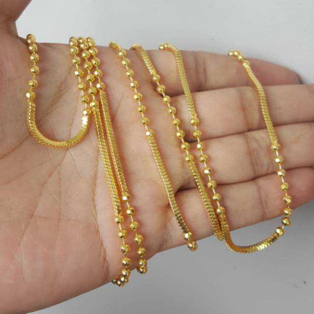 Kalung Lapis Emas Kombinasi Italy Biji Lada