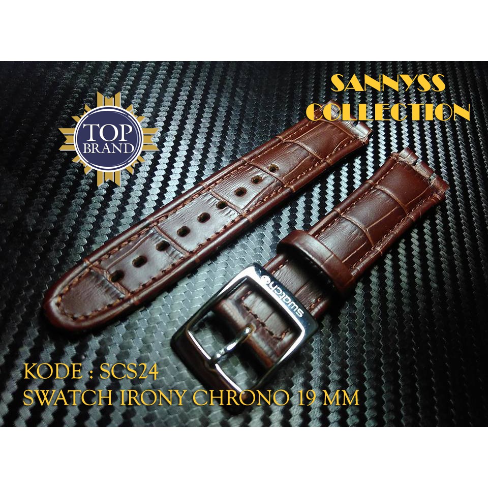 STRAP TALI JAM SWATCH IRONY CHRONO 19 MM KULIT