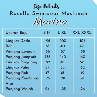 Rocella Swimwear MARINA Baju  Renang  Muslimah  Baju  renang  